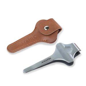 AUSOMTEK 20mm Butterfly Beard Tweezers Brown PU Case BRTW-SSS-21BTF-BRN B0DX7KHC (1)