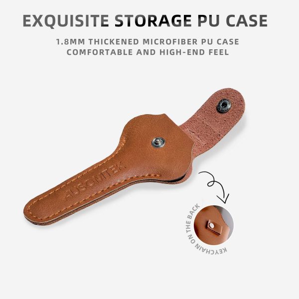 20mm Butterfly Beard Tweezers Brown PU Case - Image 6