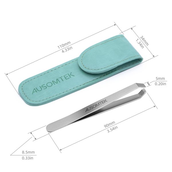 5mm Beard Tweezers Cyan PU Case - Image 6