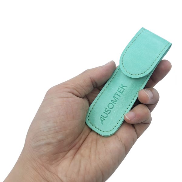Nose Hair Trimming Tweezers Cyan PU Case - Image 6